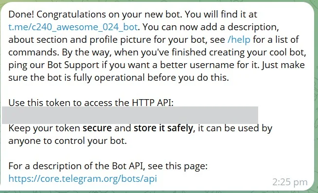 Bot credentials