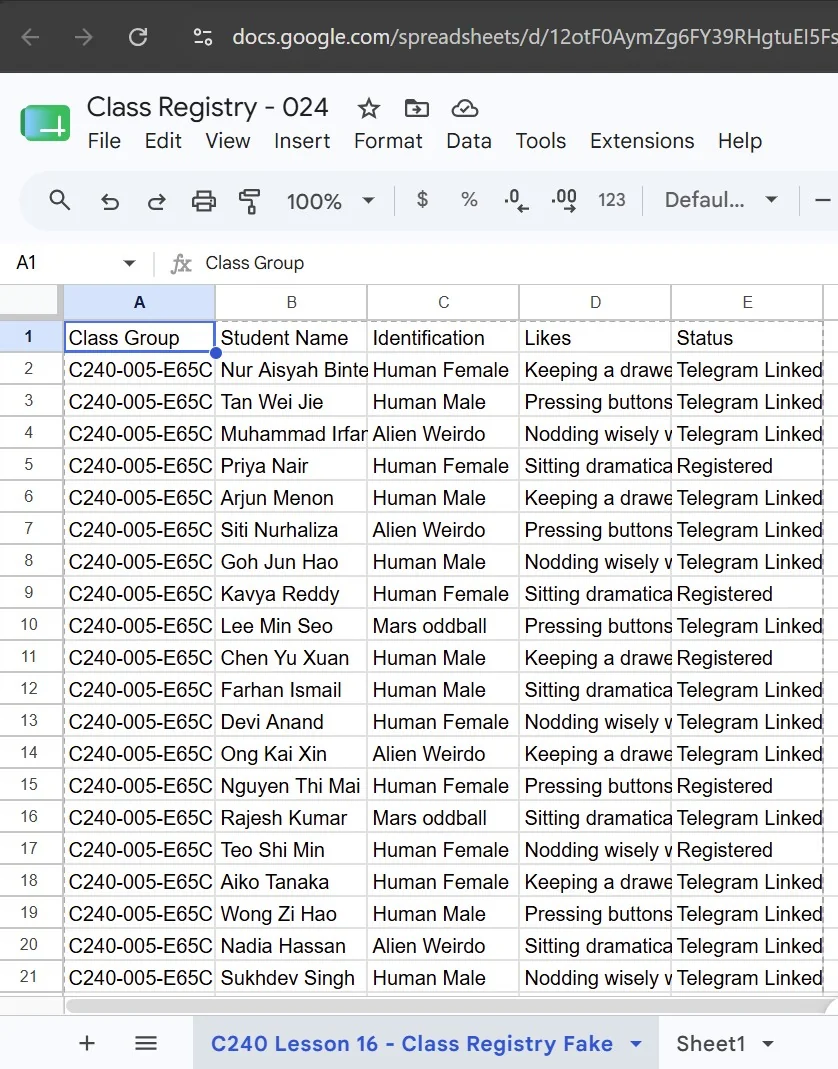 class registry