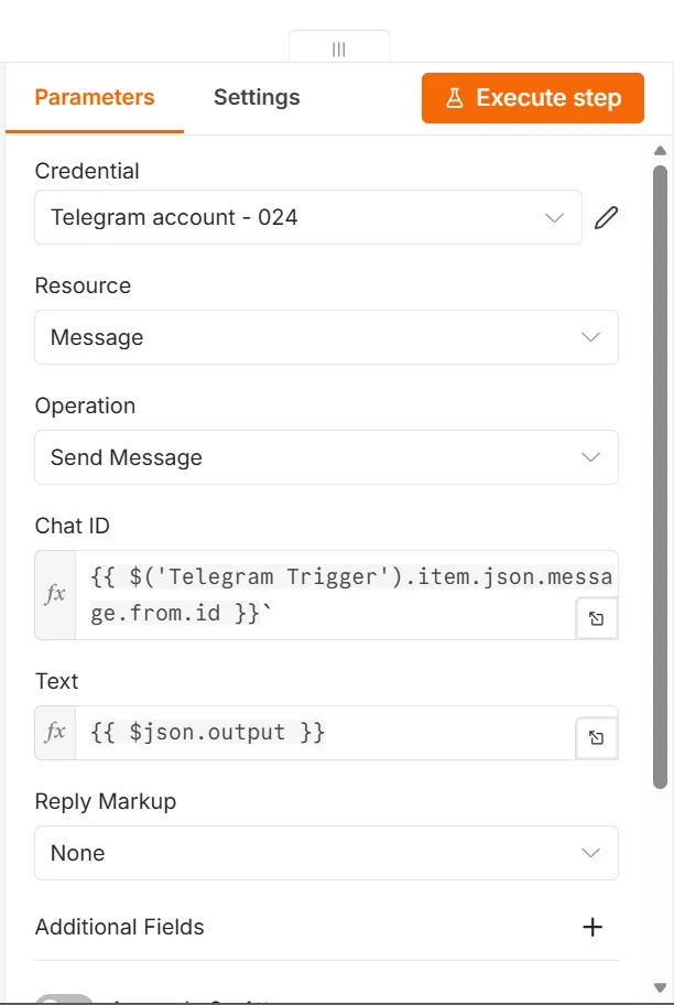 Telegram output